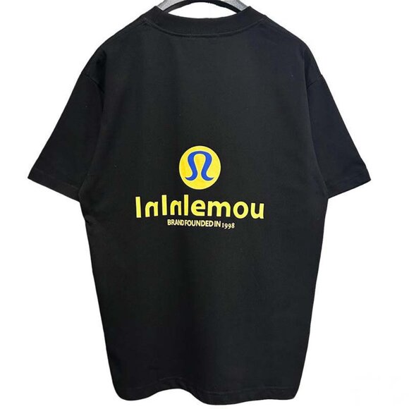 NWT Lululemon Letter Print Short-Sleeve Black - Picture 2 of 11